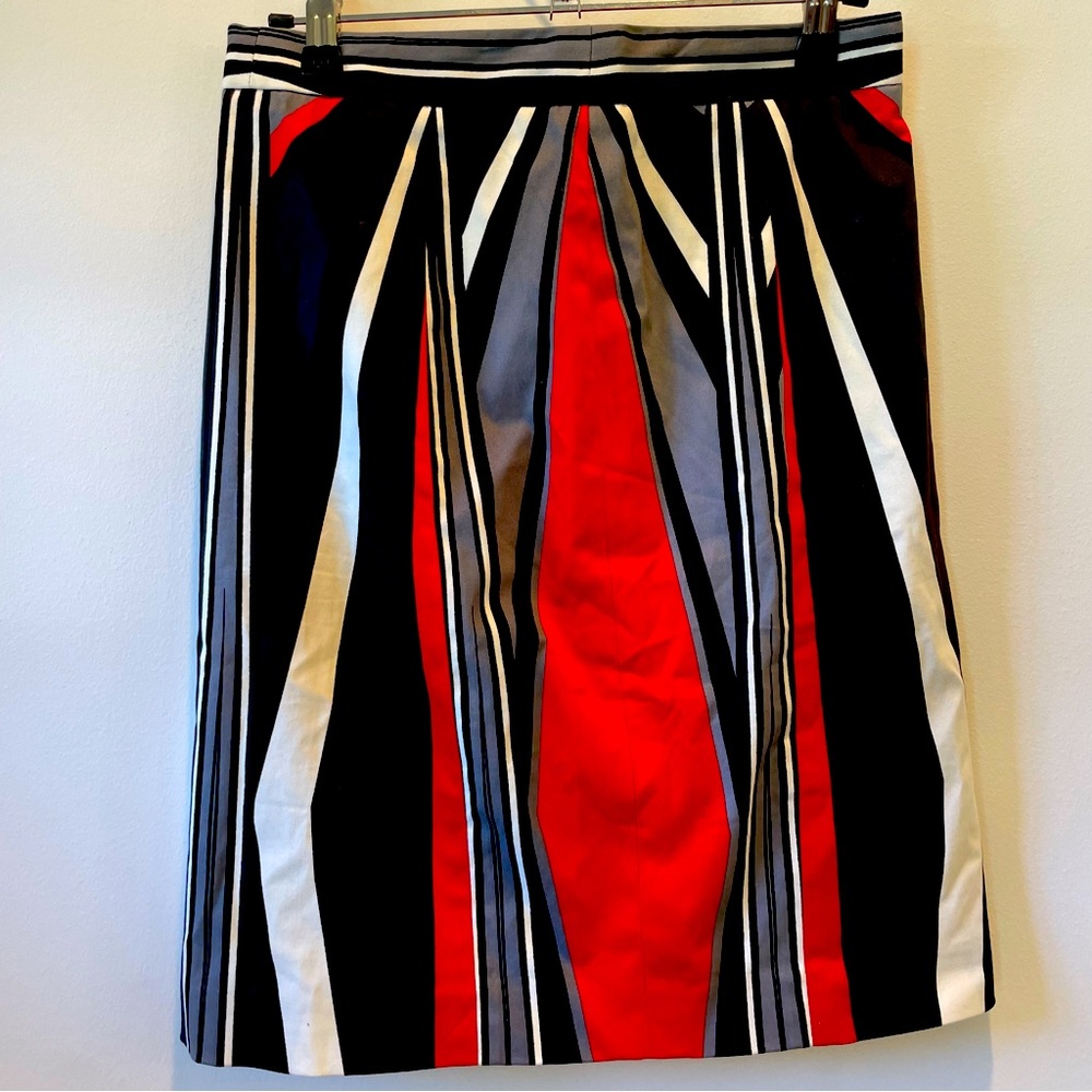Etcetra silk geometric skirt size 0